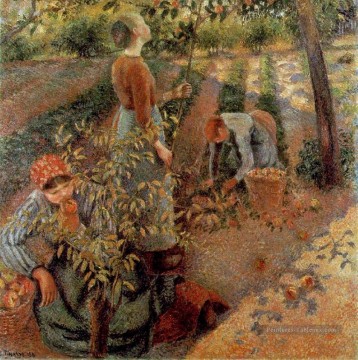 les cueilleurs de pommes 1886 Camille Pissarro Peinture à l'huile